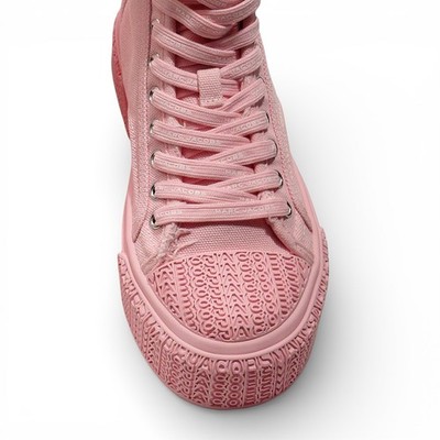 Marc Jacobs The High Top Womens Sneakers Ribbon Pink Canvas EU