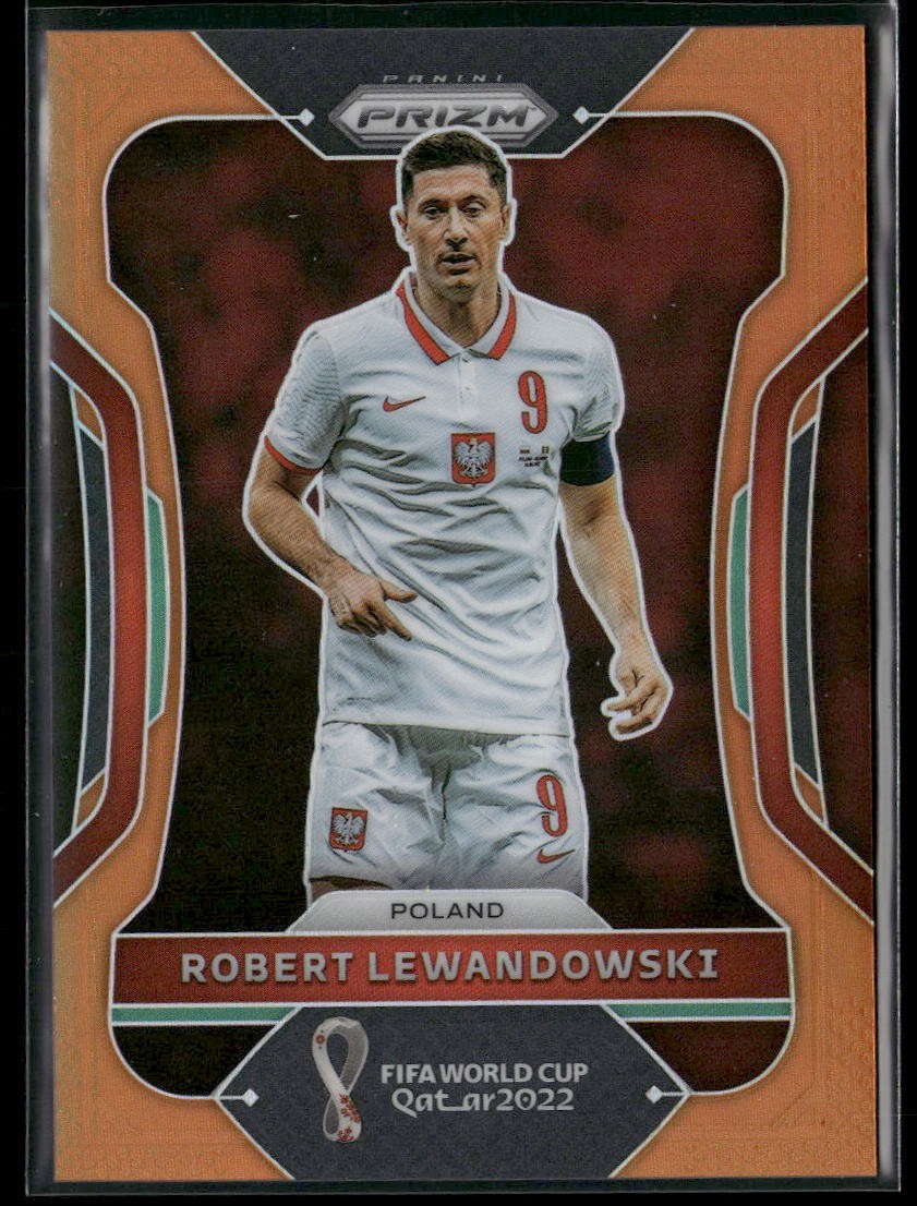 2022 Panini Prizm FIFA World Cup #170 Robert Lewandowski Orange /25 RARE