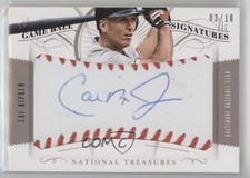 2014 National Treasures Game Ball Signatures 3/10 Cal Ripken Jr #14 Auto HOF 7xr