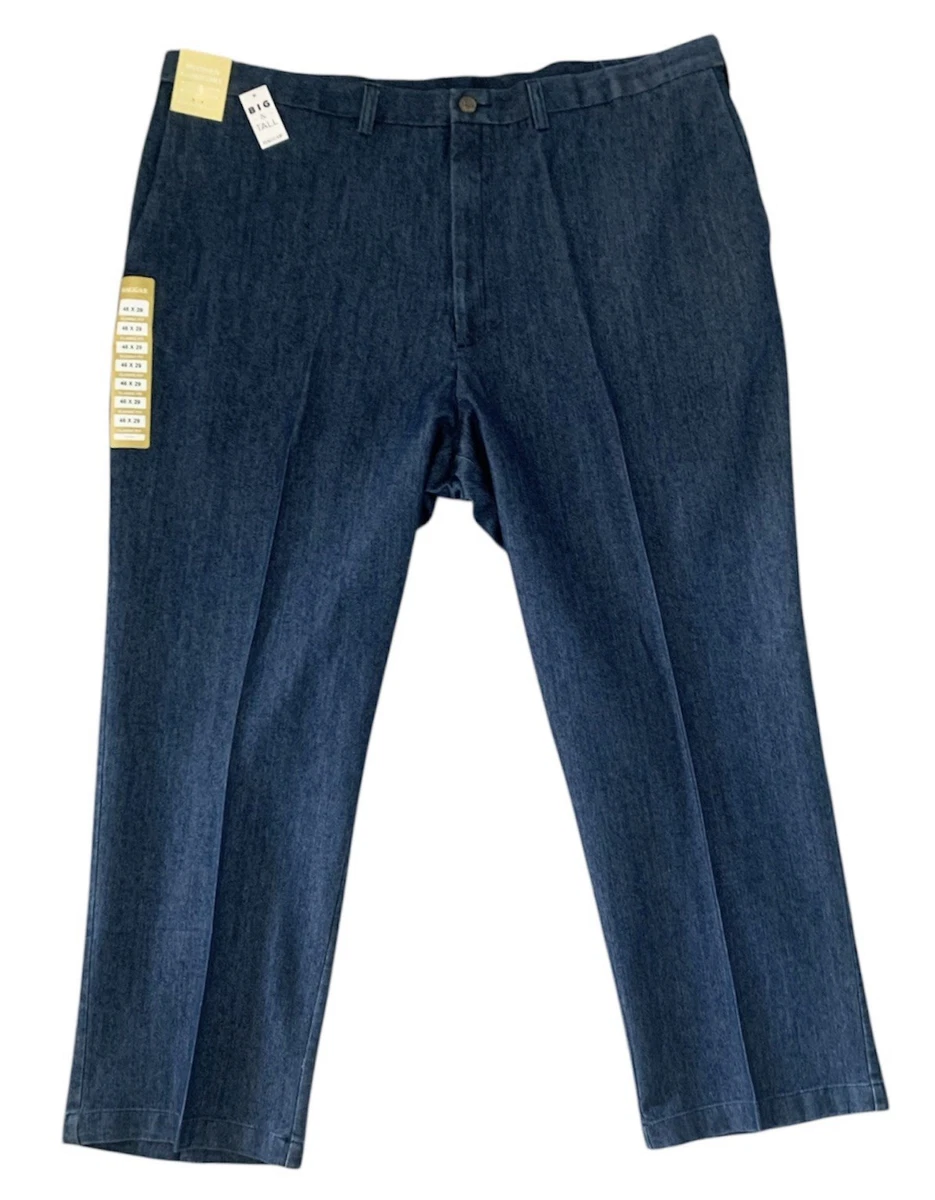 haggar denim dress jeans Haggar Men's Stretch Denim Classic-Fit Pleated Pants