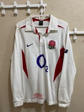 England 2003 World Cup Rugby Union Long Sleeve Shirt Nike Size M