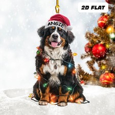 Bernese Mountain Dog Christmas Ornament Custom Name Dog Mom Gift Dog Pet Owners