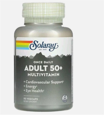Solaray Once Daily, Adult 50+ Multivitamin,  90 VegCaps 10/2027