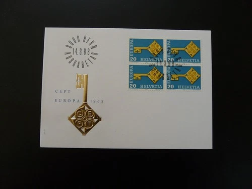 Europa Cept FDC Switzerland 1968 (block of 4)