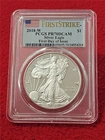 2018-W American Silver Eagle ASE DOLLAR PCGS PR 70DCAM FDI FIRST STRIKE #T2048