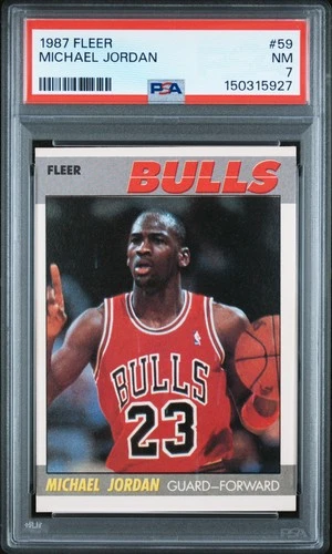 1987 Fleer 59 Michael Jordan PSA 7 150315927