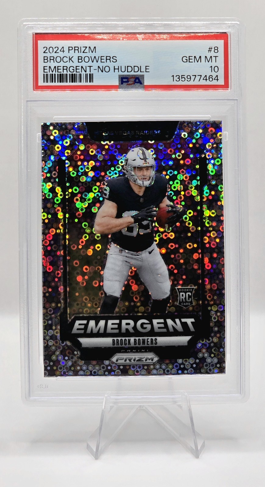 Brock Bowers Panini Prizm Emergent #8 Silver