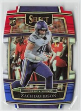 2021 Panini Select #95 Zach Davidson Red and Blue Prizm Die Cut