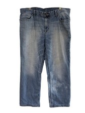 Calvin Klein Men's Straight Jeans, Blue, Size 38" Waist, Faded Wash, Distressed