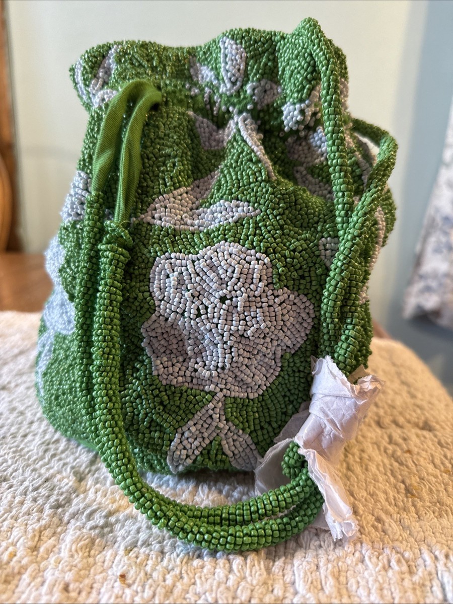 ✓ Beaded Classic Rose Drawstring Bucket Bag Kate Spade New  display picture 1