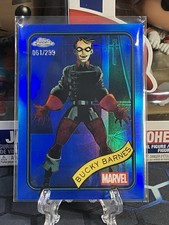 2025 Topps Chrome Marvel Blue Refractor 061/299 Bucky Barnes #124