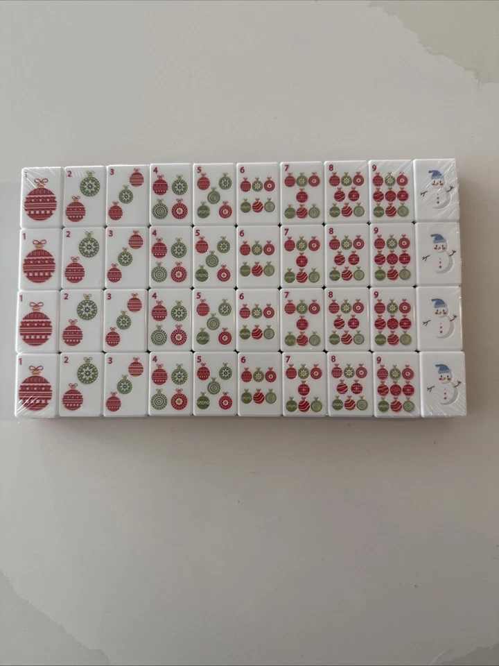 Christmas Mahjong Tiles Full American Mahjong Set - Image 4 of 4