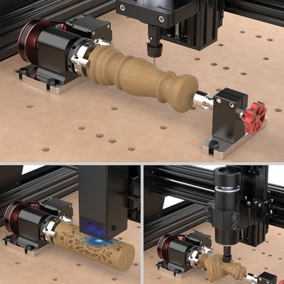 TWOTREES Module Kit 4th Axis CNC For TTC450 Engraving Machine WUJA