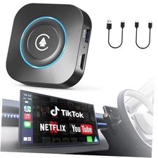 Wireless CarPlay Adapter 2025 AI Box,  Upgraded CarPlay & Android Auto, Blue