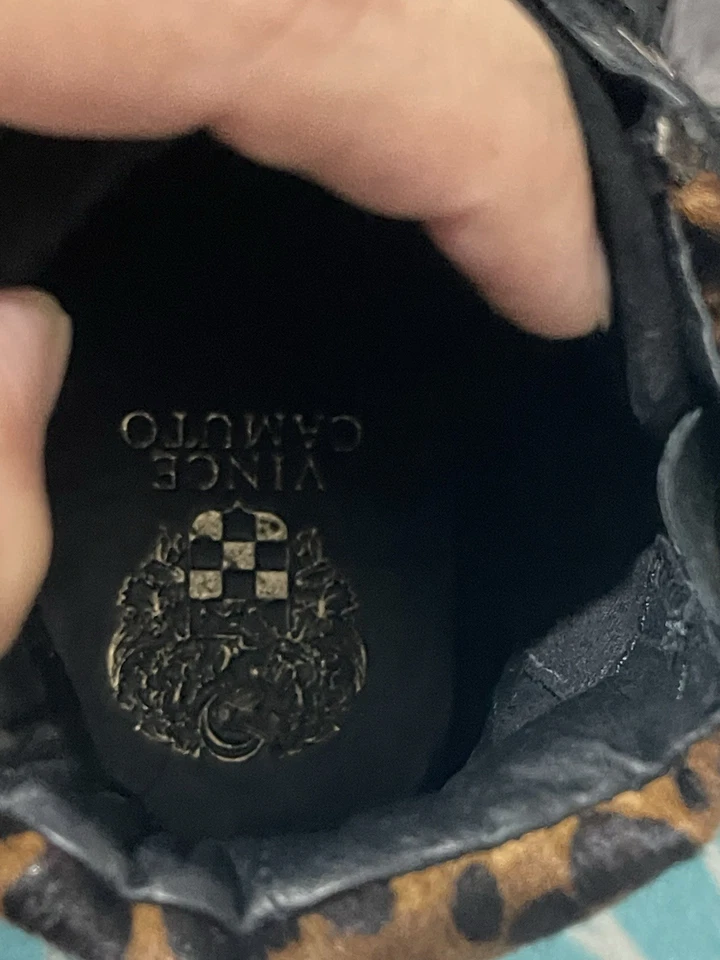 $149 VINCE CAMUTO UMILY Marrón Leopardo Diseñador Zapatillas Altas 7 Foto 3 de 4