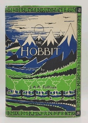 The Hobbit by J.R.R. Tolkien Vintage 1966 34th Printing HCDJ NF/VG NEAR FINE 