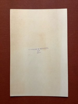 Original John Evans ''Avenue B School of Art'' Mail Art Piece Rubber Stamped Card