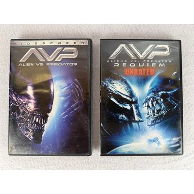 Alien vs Predator AVP and AVP Requiem Unrated DVD Bundle Sci-Fi Horror 2-Pack