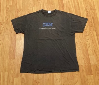 Vtg 90s IBM Technology Shirt Sz Xl Software Business Computer Tee Distressed