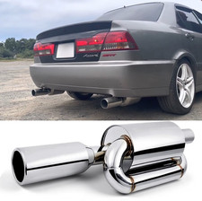 Sport Twin Loop Exhaust Muffler Tip 2.5 Inlet 4.0 Outlet For Honda Accord V6