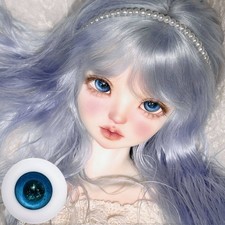 1/3 1/4 1/6 1/8 1/12 Sea Blue Gradient Eyes Shiny Doll"s Eyeballs For BJD Doll