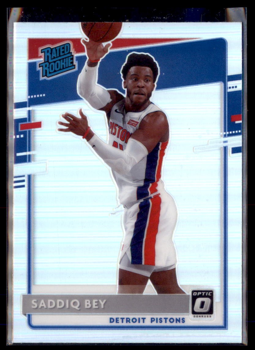 2020-21 Donruss Optic Silver Prizm Saddiq Bey Pistons 169 Rated Rookie