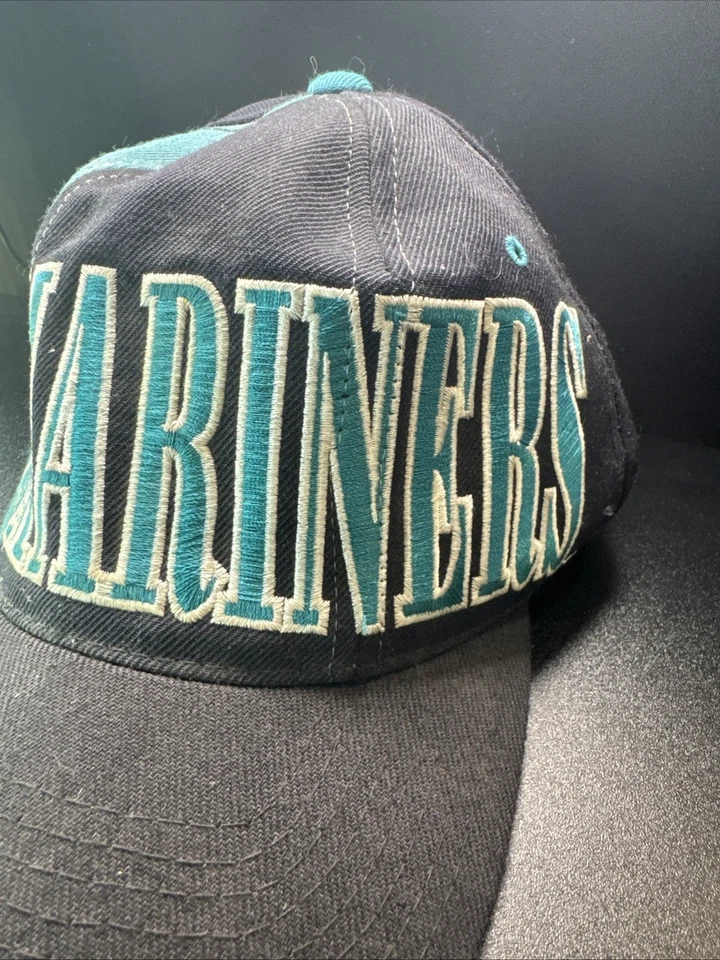 Raro Sombrero de Colección Años 90 Tri Power The Natural Starter Seattle Mariners Snapback Foto 3 de 4