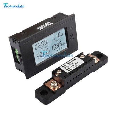 DC6-200V 20A 50A 100A Multi-functional Voltmeter Ammeter Digital LCD Power Meter