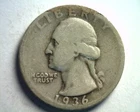 1936-D WASHINGTON QUARTER FINE F NICE ORIGINAL COIN BOBS COINS FAST SHIPMENT