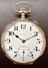 ANTIQUE 1916 HOWARD SERIES 21J 16S 10 14k GOLD FILLED OPEN FACE RR POCKET WATCH