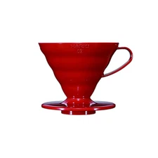 Hario V60 Red Coffee Maker Portable Cone Dripper Manual Brew for 1-4 Cups