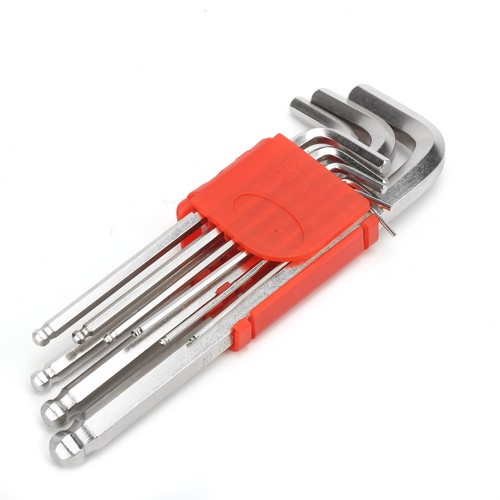 9Pcs Hex Key Set Wrench Combination Chrome Vanadium Steel Screwdriver Repai DW - Picture 6 of 12