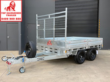 10x7 Flat Top Trailer Galvanised 3500kg ATM Heavy Duty Electric Brakes NEW