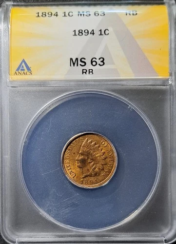 1894 indian head penny cent MS-63