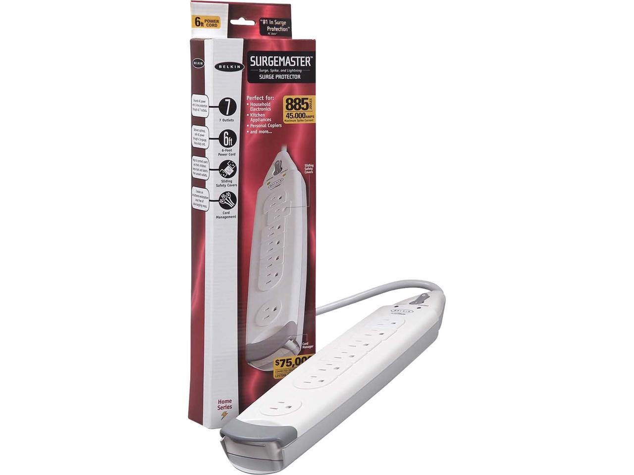 BELKIN F9H700-06 6 футов 7 розеток 885 джоулей серия SurgeMaster для дома 16090₽