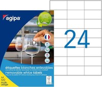 agipa Universal-Etiketten 70 X 37 Mm Weiß Rechteckig 2.400 Etiketten