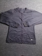 Vera Bradley Women's Scrub Jacket Size S Gray Snap Front Long Sleeve Medical