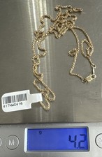10KT Real Gold SemiSolid/Hollow Wheat Spiga Chain Necklace 4.16grams 24? NWT 10K