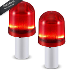 VIHOSE 2 Pcs LED Traffic Cone Lights Flasher with red and white