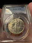 1939 P Walking Liberty Half Dollar PCGS AU58 Gold Shield, Lustrous