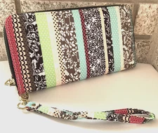 LOVESHE Women's Wristlet Wallet Boho Patch RFID Blocking Credit Card Zip Around
