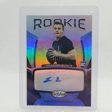 2021 Panini Certified Sam Ehlinger Mirror Blue Rookie Signature /75 RC