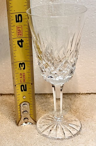 Waterford Lismore Tall Cut Crystal Decanter & 6 Cherry/wine Glasses 5 1/8 “ Tall - Picture 6 of 14