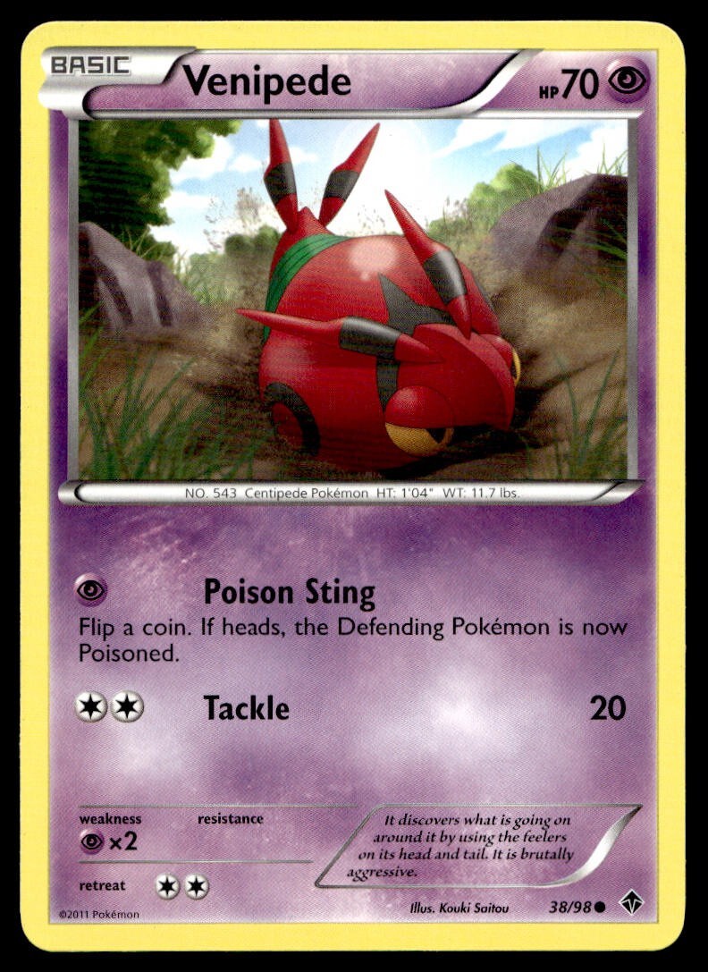 venipede pokemon card value Venipede - 132/086 - SV: Black Bolt
