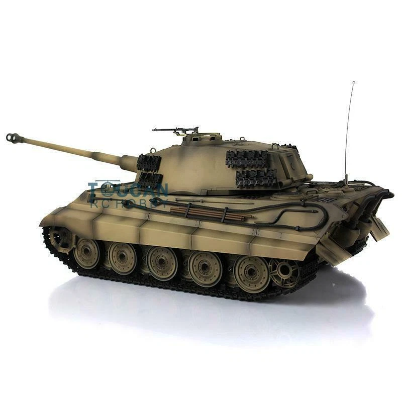 Henglong 1/16 7.0 Plastic King Tiger 3888A RTR IR BB RC Tank Tracks Smoke Sound - Image 4 of 4