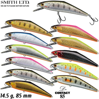 Smith D-Contact 85 14.5 g Assorted Colors Native Trout Sinking Minnow