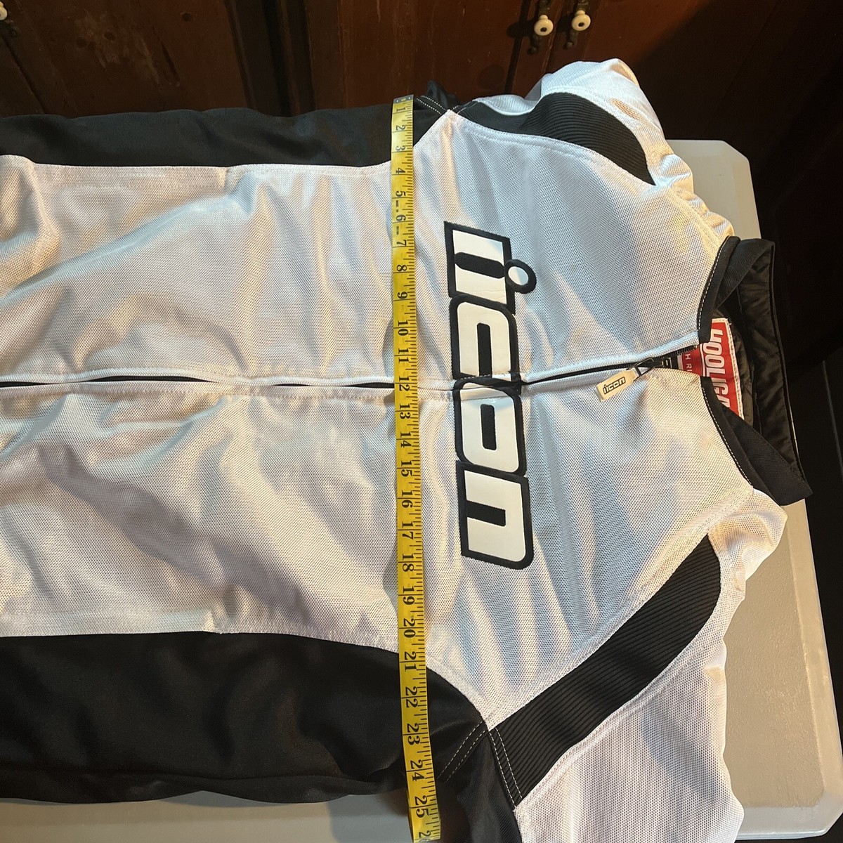 ICON HOOLIGAN 2 MENS 2XL PADDED BLACK/WHITE MOTORBIKE MESH ICON HOOLIGAN 2 MENS 2XL PADDED BLACK/WHITE MOTORBIKE MESH