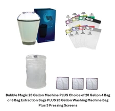Bubble Magic Washing Machine 20 Gal PLUS 20 Gal Extraction Bags Plus 3 Screens