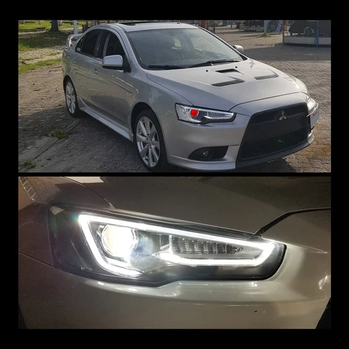 Blackout Vland LED Headlights For 2008-2017 Mitsubishi Lancer EVO X W/Demon Eyes - Bild 10 von 12