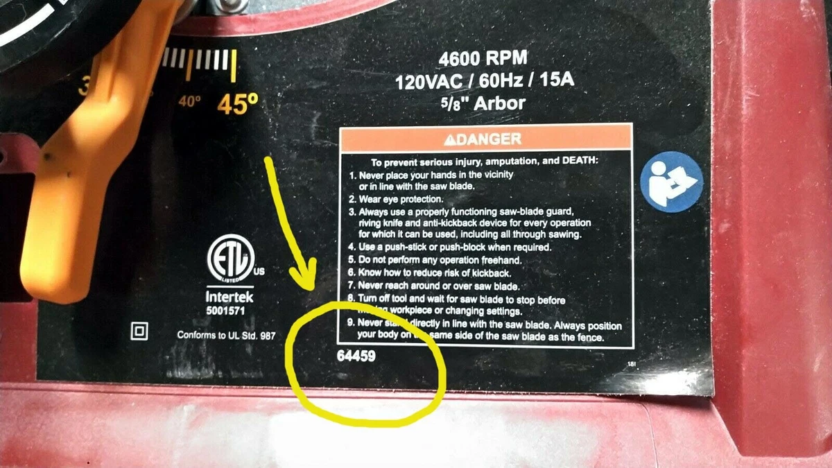Harbor Freight Chicago Electric Table Saw Motor Brush 64459 Carbon